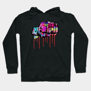 Graffiti covered fist Hoodie